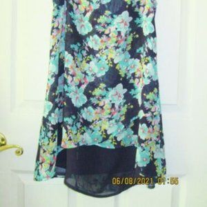 Girls Floral Print Sheer Layered Dress by CRB Girl Size 12